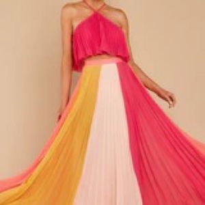 Red Dress Boutique multi color two-piece midi skirt maxi skirt